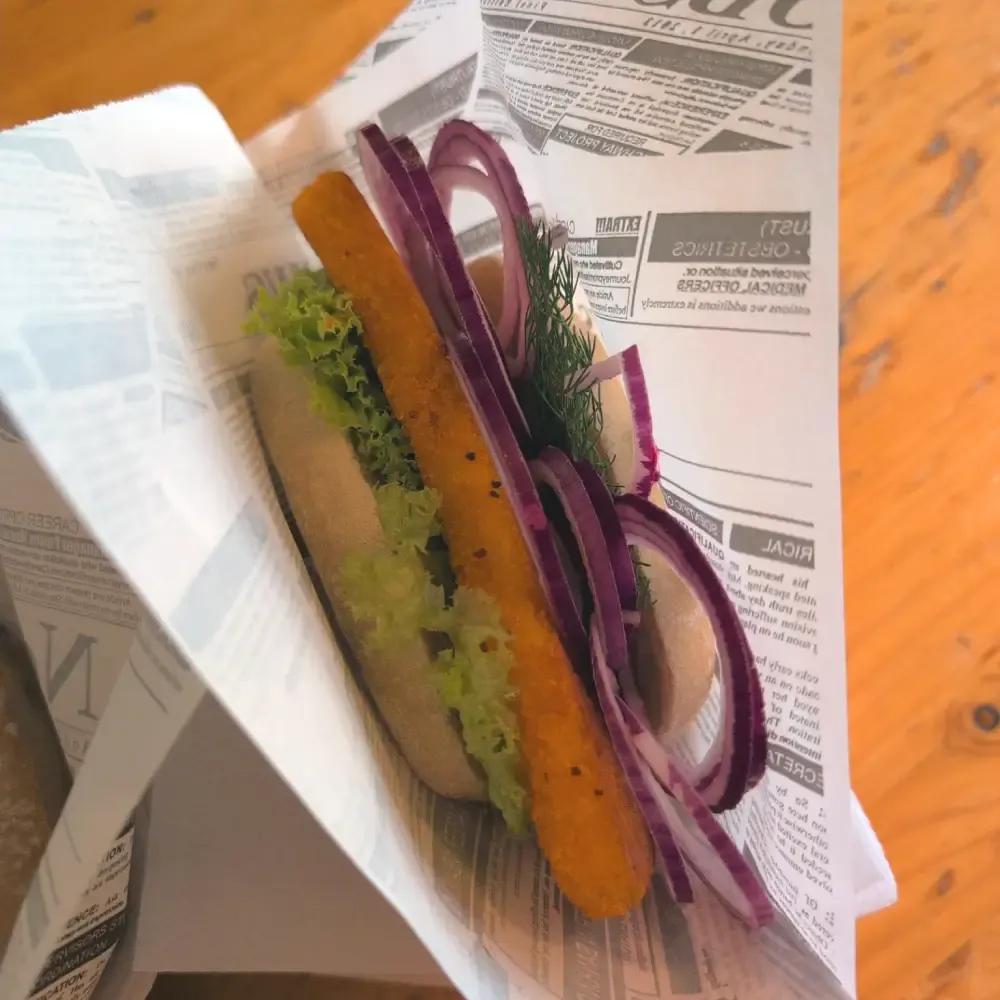 Veganes Fischfiletbrötchen von Kleine Haie Große Fische