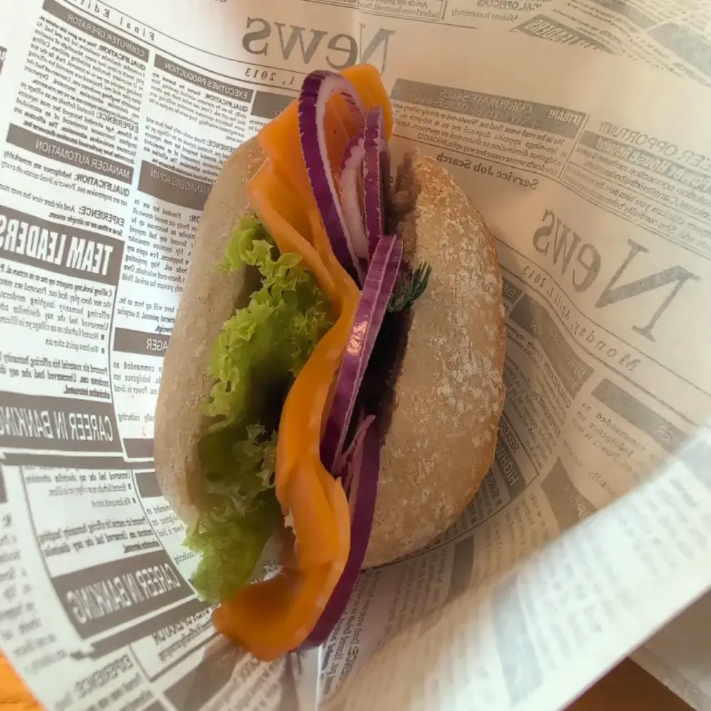 Veganes Lachsbrötchen von Kleine Haie Große Fische