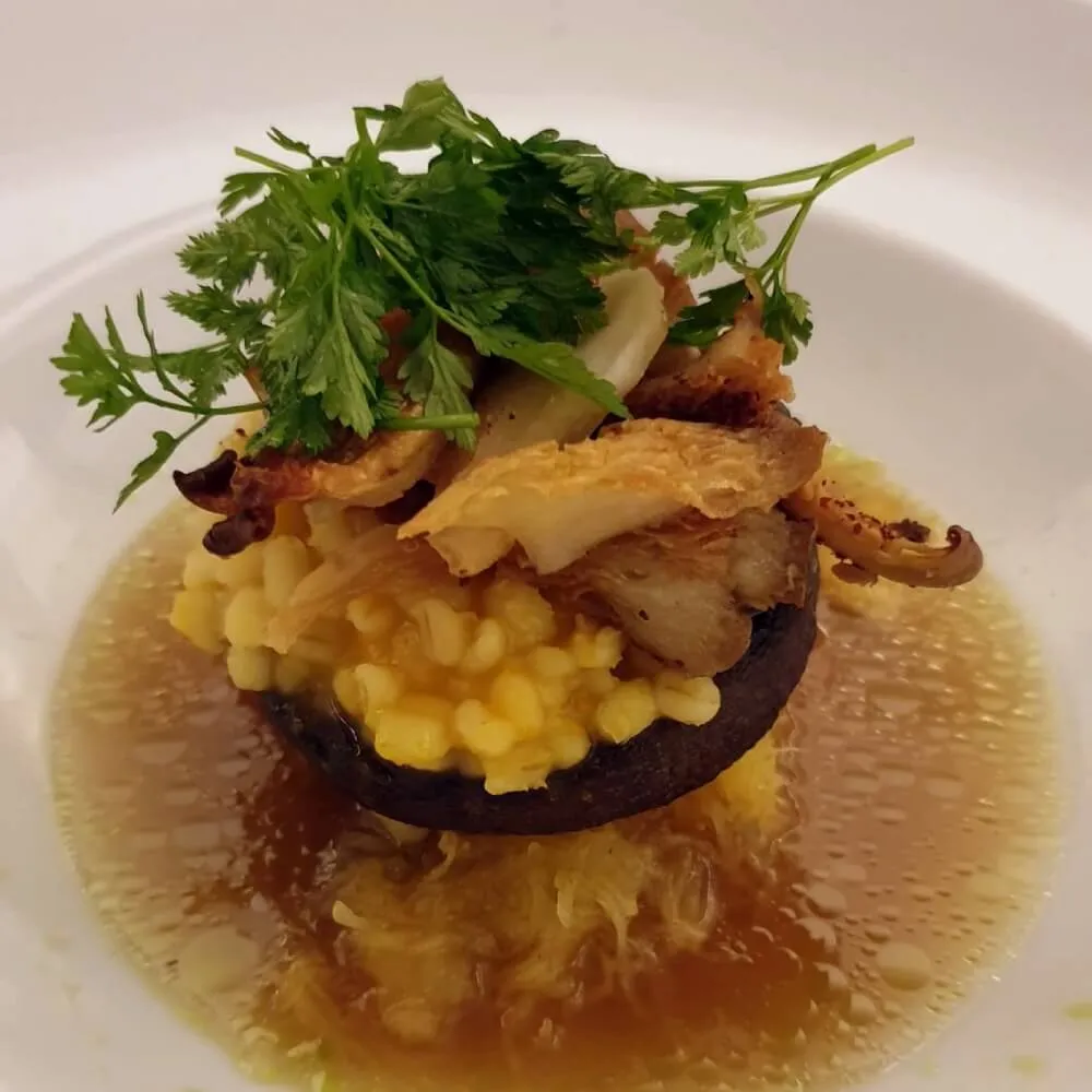 Portobello-Champignon mit Gersten-Risotto im Nil St. Pauli