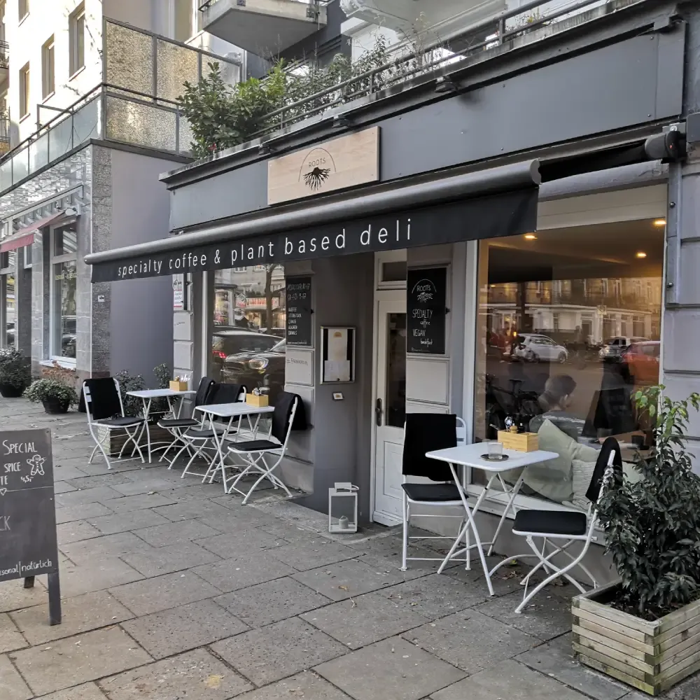 Außenansicht des Café roots