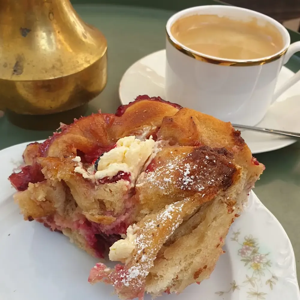 Beerenschnecke und Kaffee im VERLAN