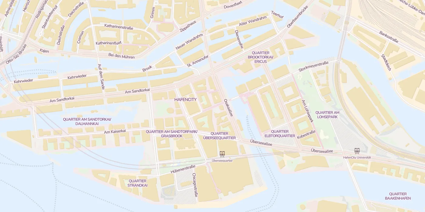 Karte mit Standort von Katzentempel Hafencity